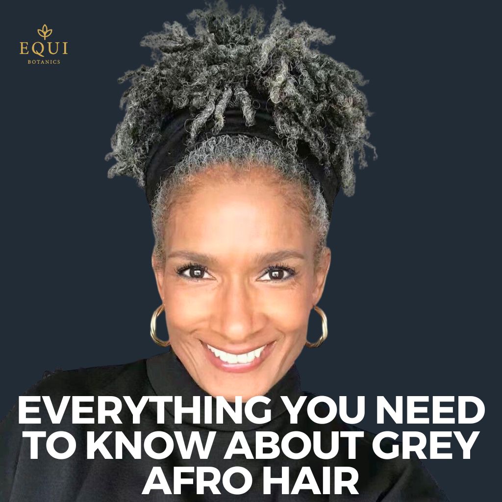 woman with grey afro hair